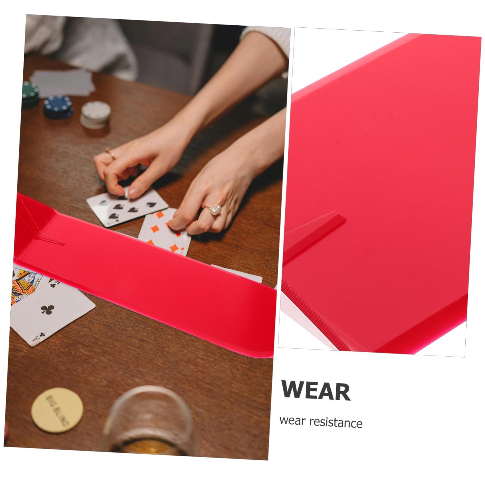 ifundom 4pezzi Shovel Per Carte Da Gioco Plastica Riutilizzabile Utensile Professionale Per Dealer Accessorio Per Giochi Da Tavolo e Poker Facile Usare e Resistente