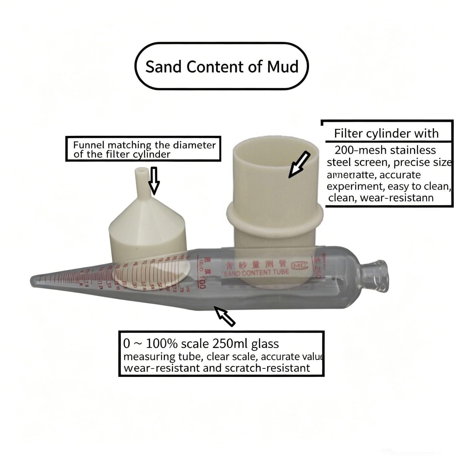 Probador de hidrómetro de lodo, viscosímetro de lodo, kit de prueba de lodo con caja de aluminio, rango de medición de 0,96-3 g/cm³, precisión de 0,01 g/cm³, reómetro de precisión para análisis de