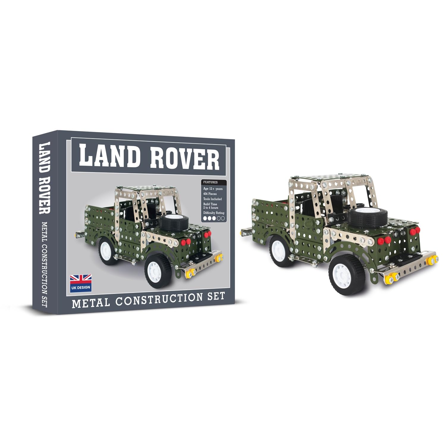 Gifts Direct 2 U Land Rover Metal Construction Set of 404 Pieces Jigsaw - Green - Image 2