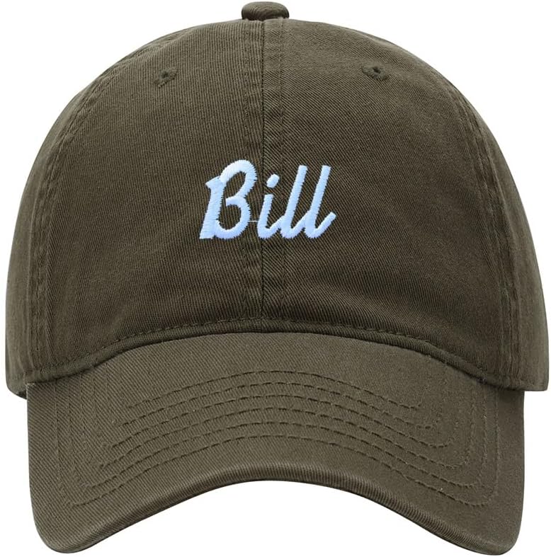 Baseball Cap Men Name Bill Gift Embroidered Washed Cotton Dad Hat Baseball Caps