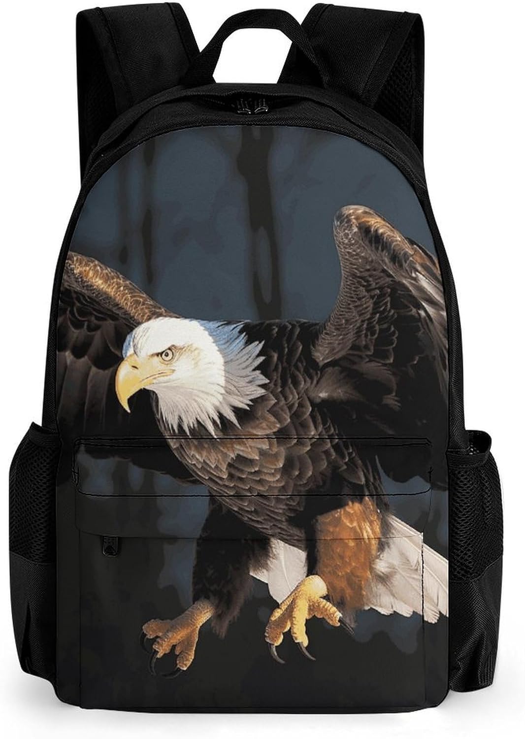 Portable Bald Eagle Backpack with Front & Side Pockets