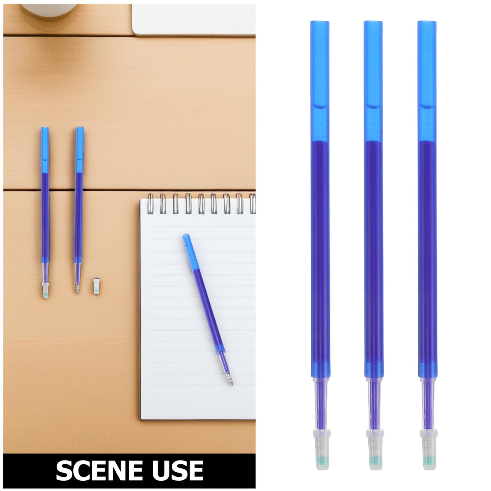400 Piezas Recambios Bolígrafo Gel Borrable Tinta Termosensible Azul para Estudiantes Escritura y Dibujo Precisa