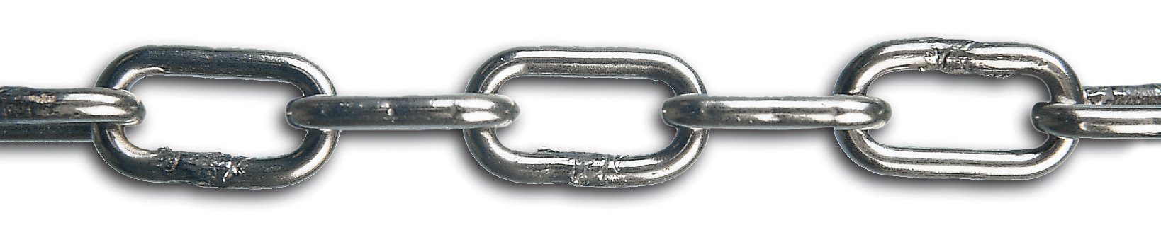 Chaîne soudée maille courte Chapuis BI3 en acier inoxydable de 3mm rouleau de 25m