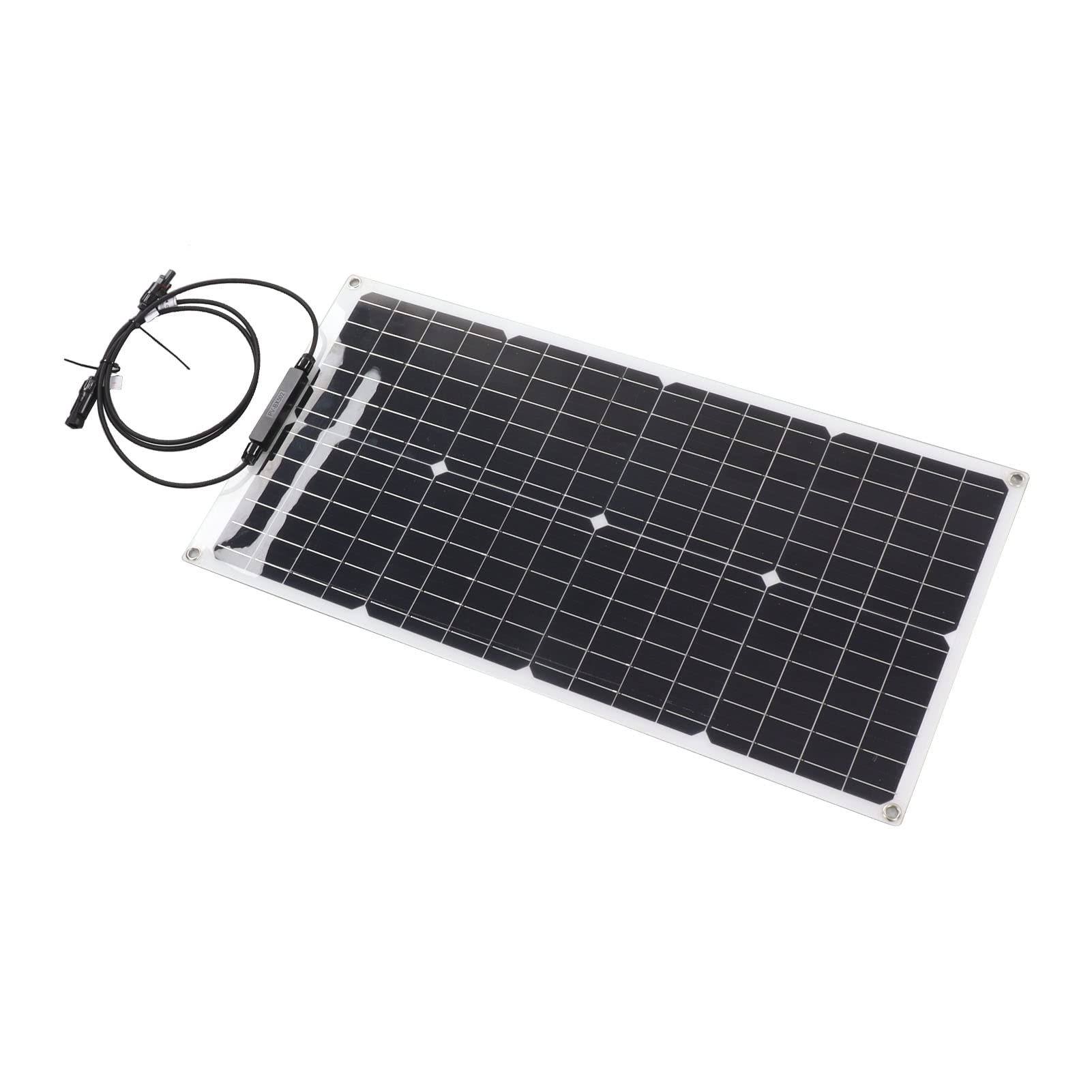 Fafeicy Panel Słoneczny, Monokrystaliczny Przenośny Panel Fotowoltaiczny 50 W 18 V IP65 Wodoodporny do Samochodu RV Łódź Morska, ładuje Telefony, Tablety Power Banki do Użytku na Zewnątrz