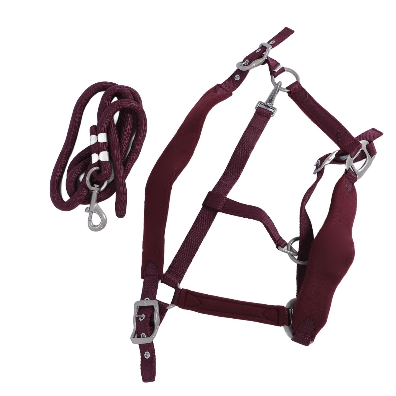 Syrisora Pferdehalter, Leinen Pferdehalter -Leinen -Set, Pferde -Halfter -Set Verhindern, DASS EIN Verstellbares Pferdtraining Halfter mit 2 M Pferdeleine für das (S 805x380x25mm)