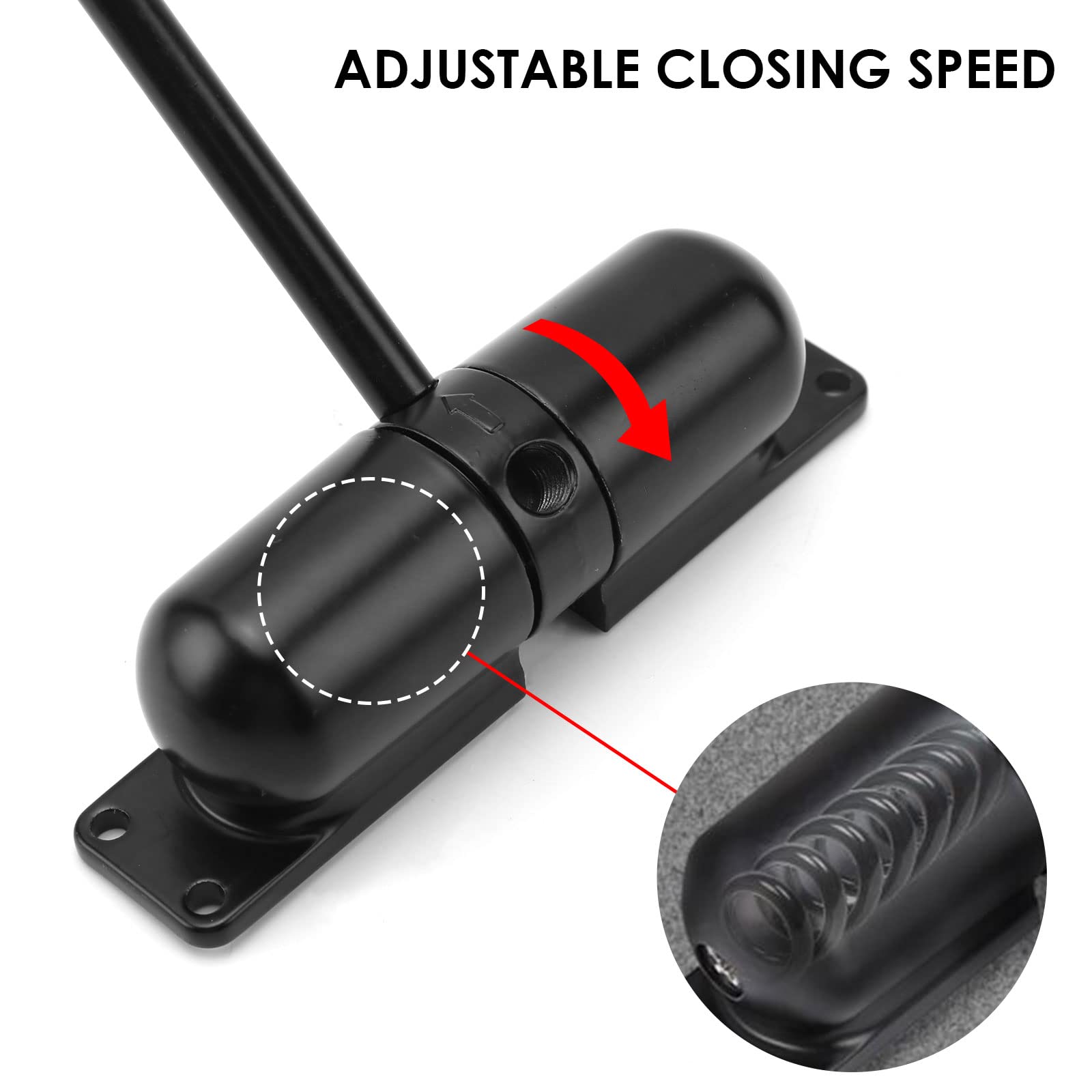 Felenny Automatic Door Closer Safety Spring Door Closer for Internal Garden External Doors Gates Shed Doors - Image 2