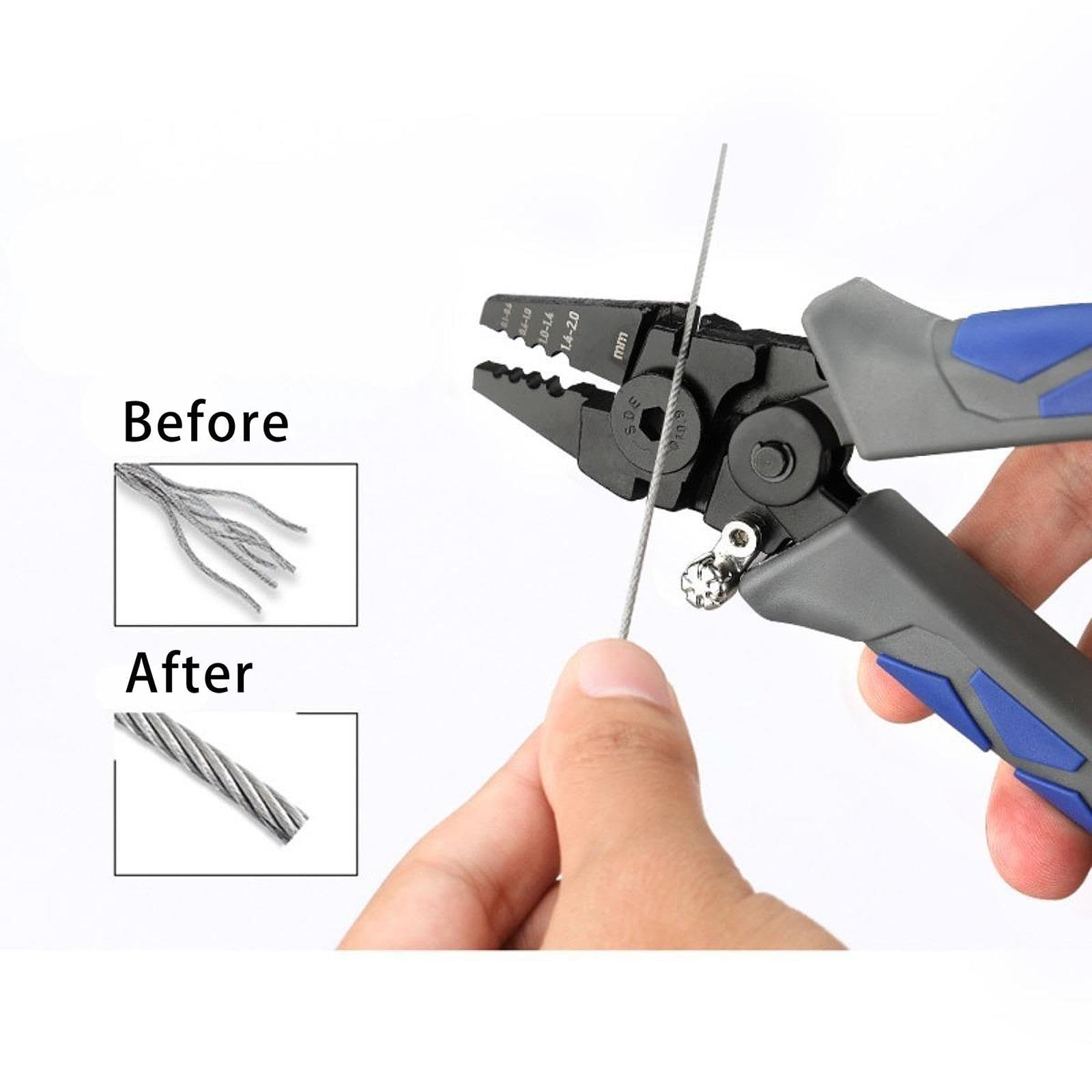 Pinza para Pesca Multifunción Ergonómica de Cable Profesional Herramienta de Crimpado Ligera Y Resistente Accesorio para Equipo de Pesca
