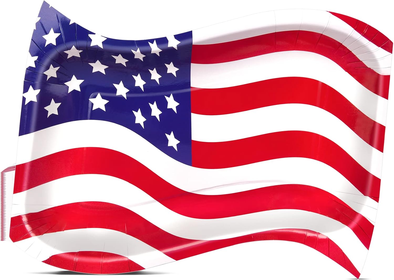 EPHYO 50PCS 4th of July Plates Patrotic American Flag Party