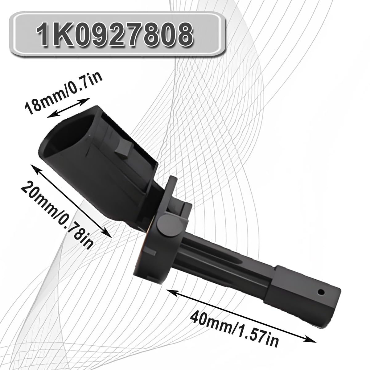ZAMDOE 1K0927807 Capteur de Vitesse de Roue ABS pour A3 8P1 8P7 8PA Q3 8UB 8UG TT 8J3 8J9 pour Beetle 5C1 5C7 pour Golf 521 5M1 1K1 1K5 5K1 517 AJ5 Jeta 1K2 162 Pasat Scirocco Sharan 7N Tiguan 5N
