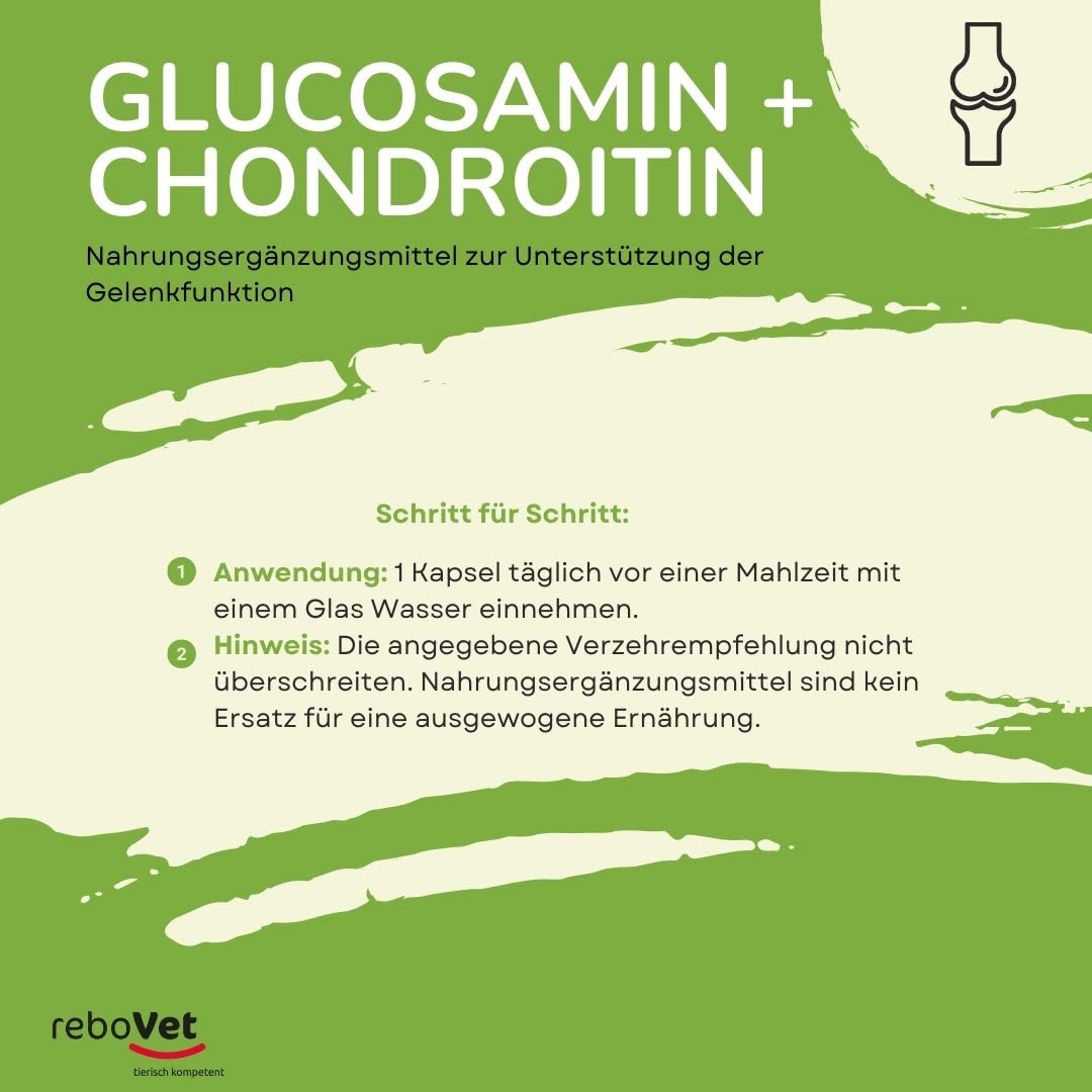 Glucosamin + Chondroitin Kapseln – 180 Stück: Unterstützt Gelenkfunktion & Flexibilität, Mit Natürlichem Glucosamin & Chondroitin, Für Aktive Mobilität in jedem Alter