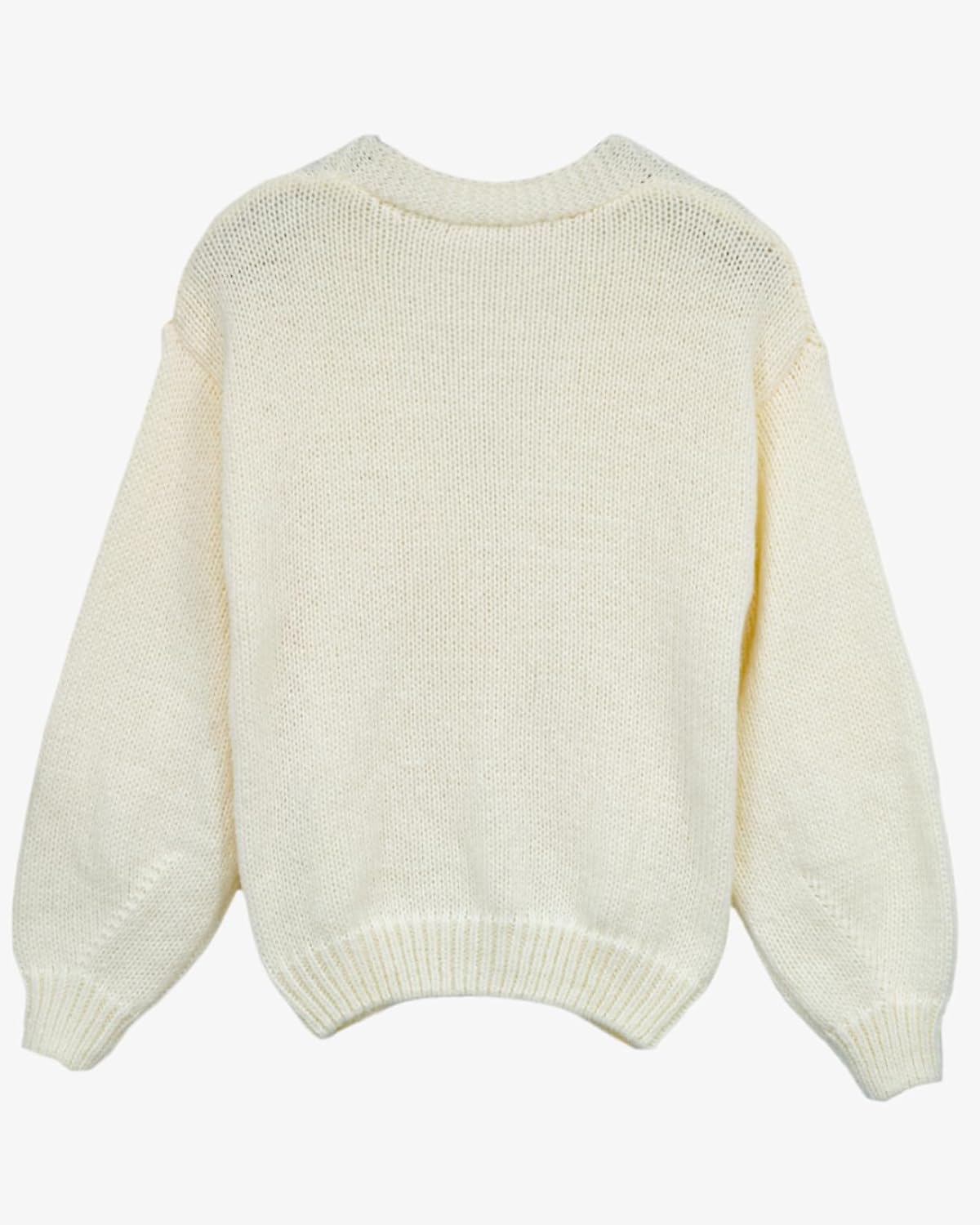 Y2k Sweater Cardigan for Women, Long Sleeve V-Neck Button Crochet Flower Knit Womens Clothes. - Image 4