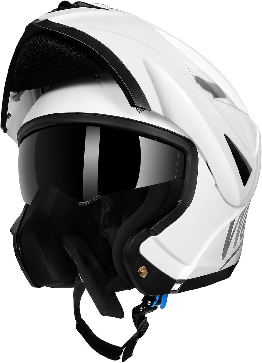 Westt Motorcycle Helmets Modular Motorcycle Helmet for Adults Motorbike Helmet ATV Helmet with Dual Visor for Men & Women Full Face Helmet Flip Up Motorcycle Helmet DOT Approved Medium White