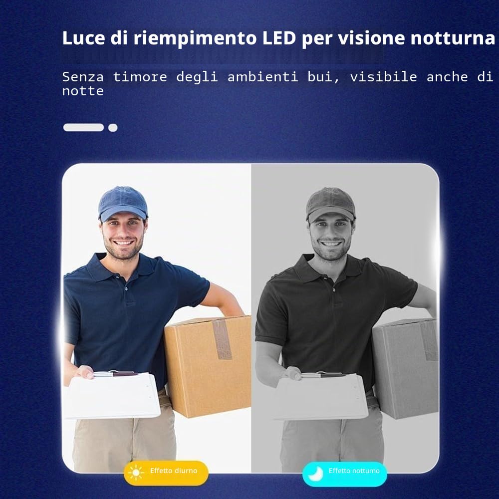 Campanello senza fili esterno impermeabile con schermo IPS di 4.3 1080P Campanello senza fili con telecamera IP69 videocitofono audio bidirezionale impermeabile fotocamera HD 170° citofono visione