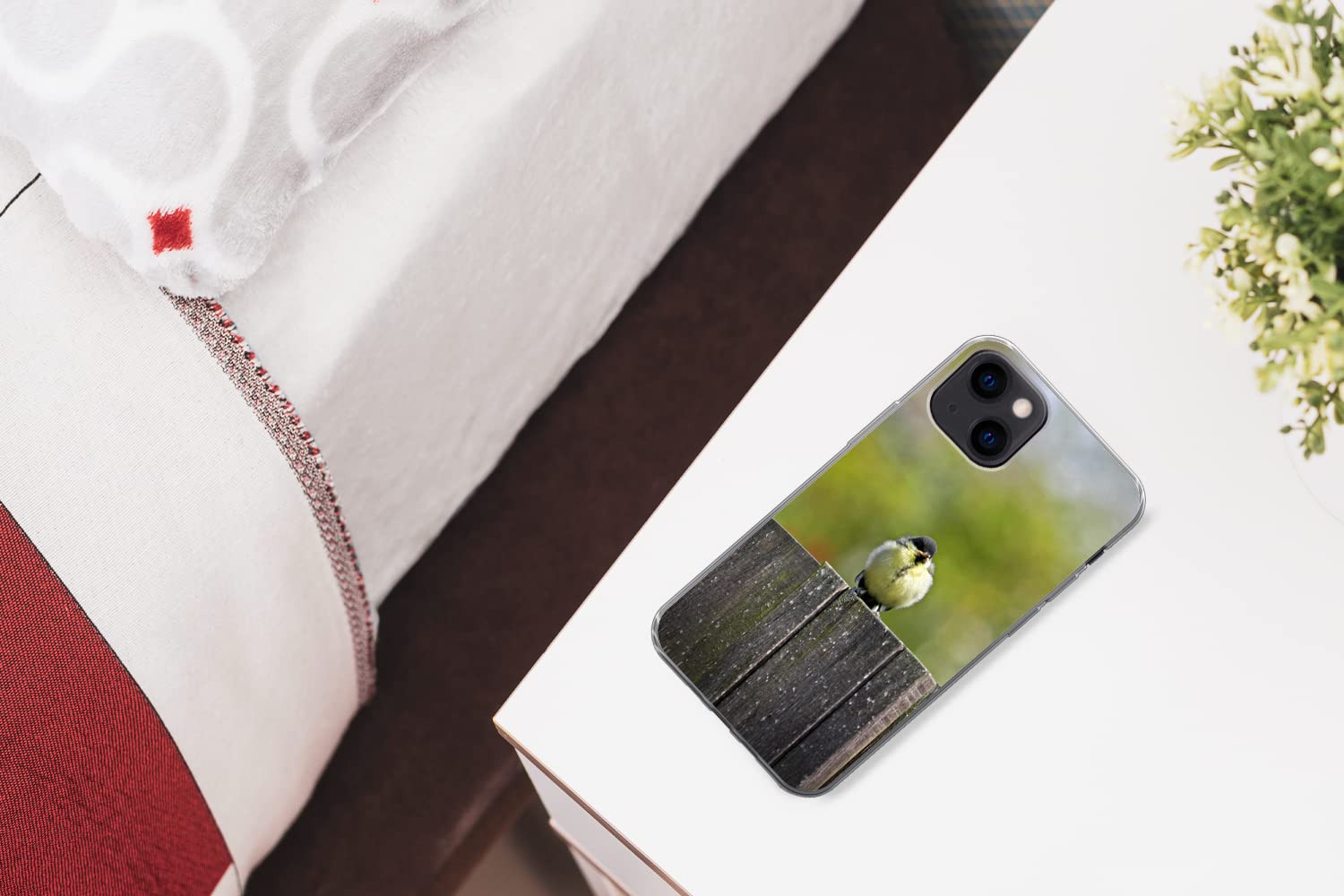 MuchoWow Funda para iPhone 13 - Tres jóvenes Tetas Grandes sentadas en una Valla - Funda de Silicona/Funda Blanda para teléfono móvil