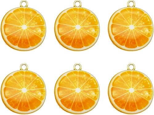 Miniatura 1 de JJG Race - Juego de 40 dijes chapados en oro surtidos de limón, sandía, naranja, fresa, manzana, delicados, colgantes de frutas para aretes,