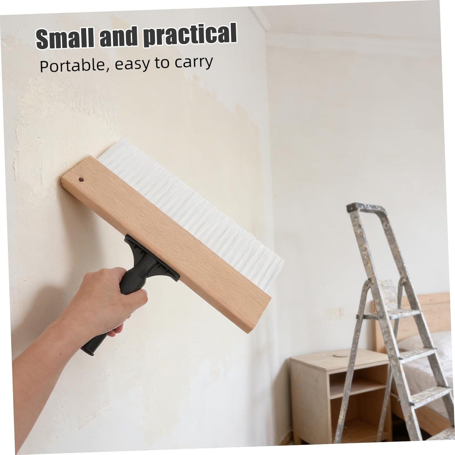 MAGICLULU Angled Fabric Paint Paintbrush for Wall Decorations with Wood and Plastic Handle, Smooth Paint Application and Easy to Clean, for Creative Crafts and Artistic Wall Painting