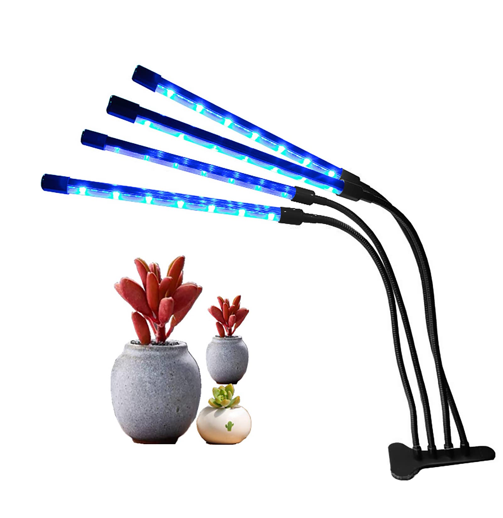 Wangcl Light 40W Lamp For Plants Indoor Grow Led Full Spectrum With 3/9/12H Timer 3 Types Of Mode 10 Types Of Brightness For Indoor Plant Veg And Bloom-Four Led Bar