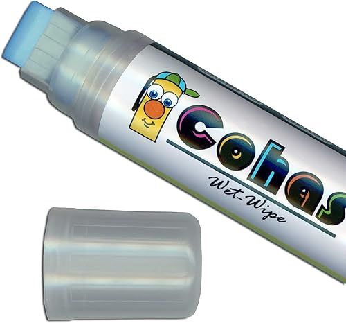 Cohas Marcador de tiza líquida de borrado húmedo para pizarras, incluye punta ancha grande y ancha de 0.591 in, 1 marcador Forget Me Not