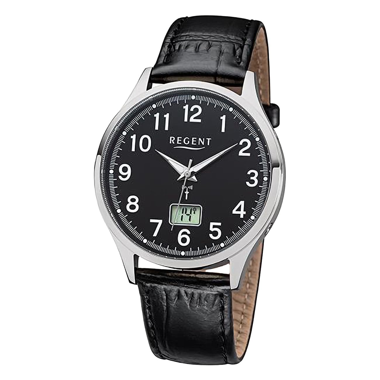 REGENT Herren-Uhren Analog Funk One Size Schwarz 32018686