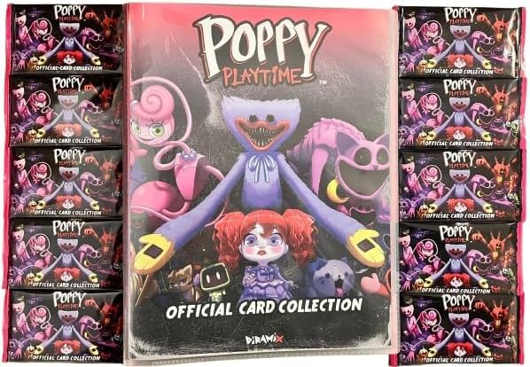 Album Binder + 10 Pop Playtime Diramix Cards Pouches (1 Album and 1OBUSTE Card Each Packs Are 5 Cards