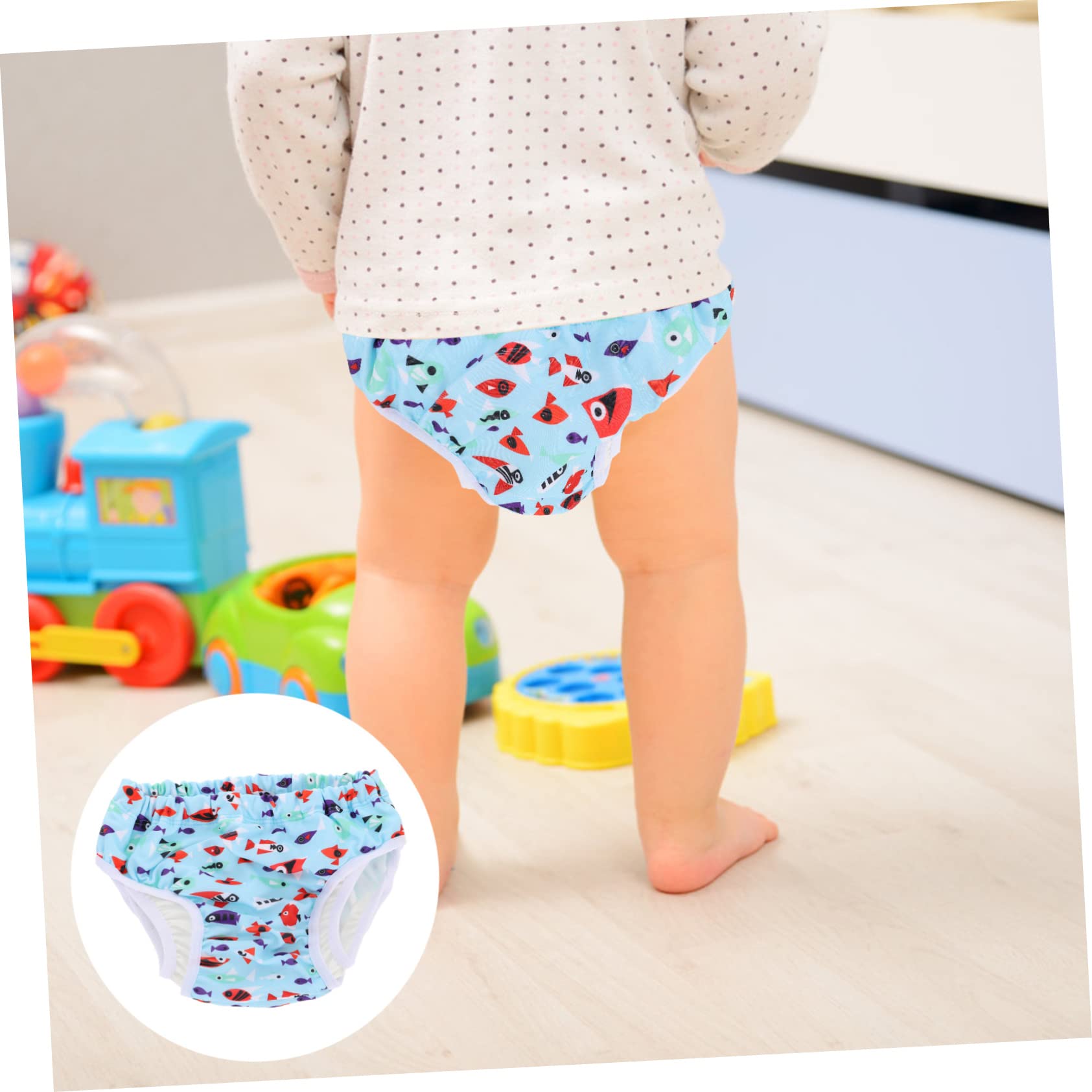 Abaodam 3piezas Pañal Bañador Reutilizable Para Bebés y Lavable Protección Para Piscina y Playa Diseño Cartoon