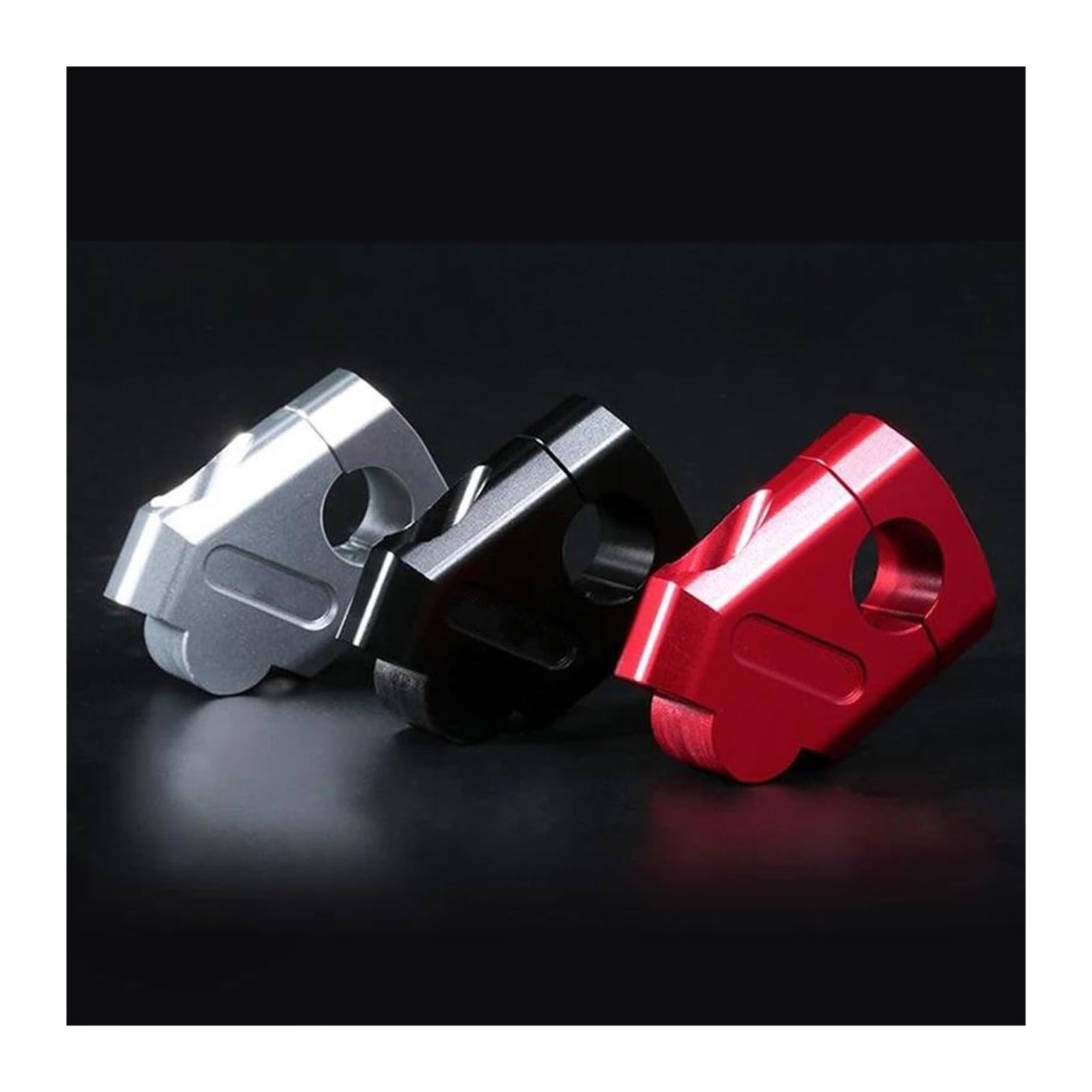 Elevadora Manillar Abrazadera Elevación para Manillar Motocicleta 22 Mm Y 28 Mm para Motocross(28mm Red)