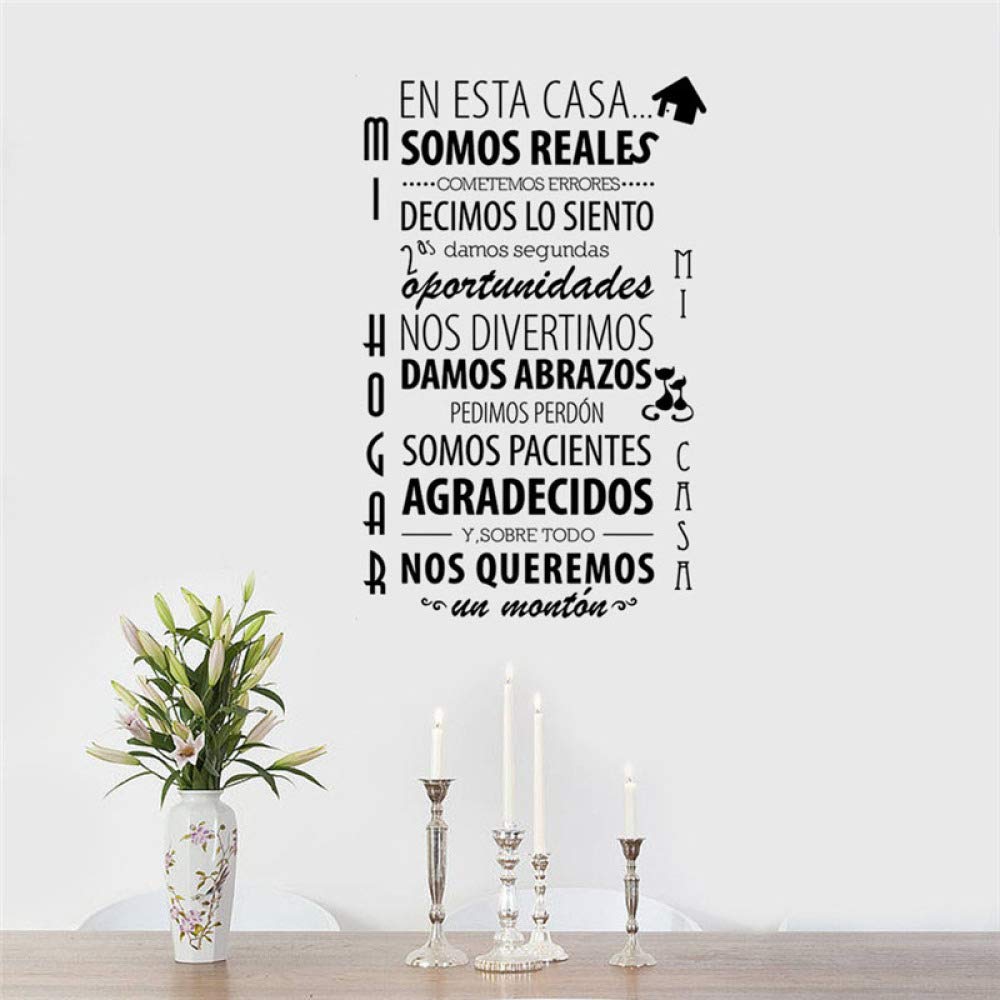 Vinilo Decorativo 'Reglas De La Casa' De World Of Wall Art - Pegatina Moderna Para Pared