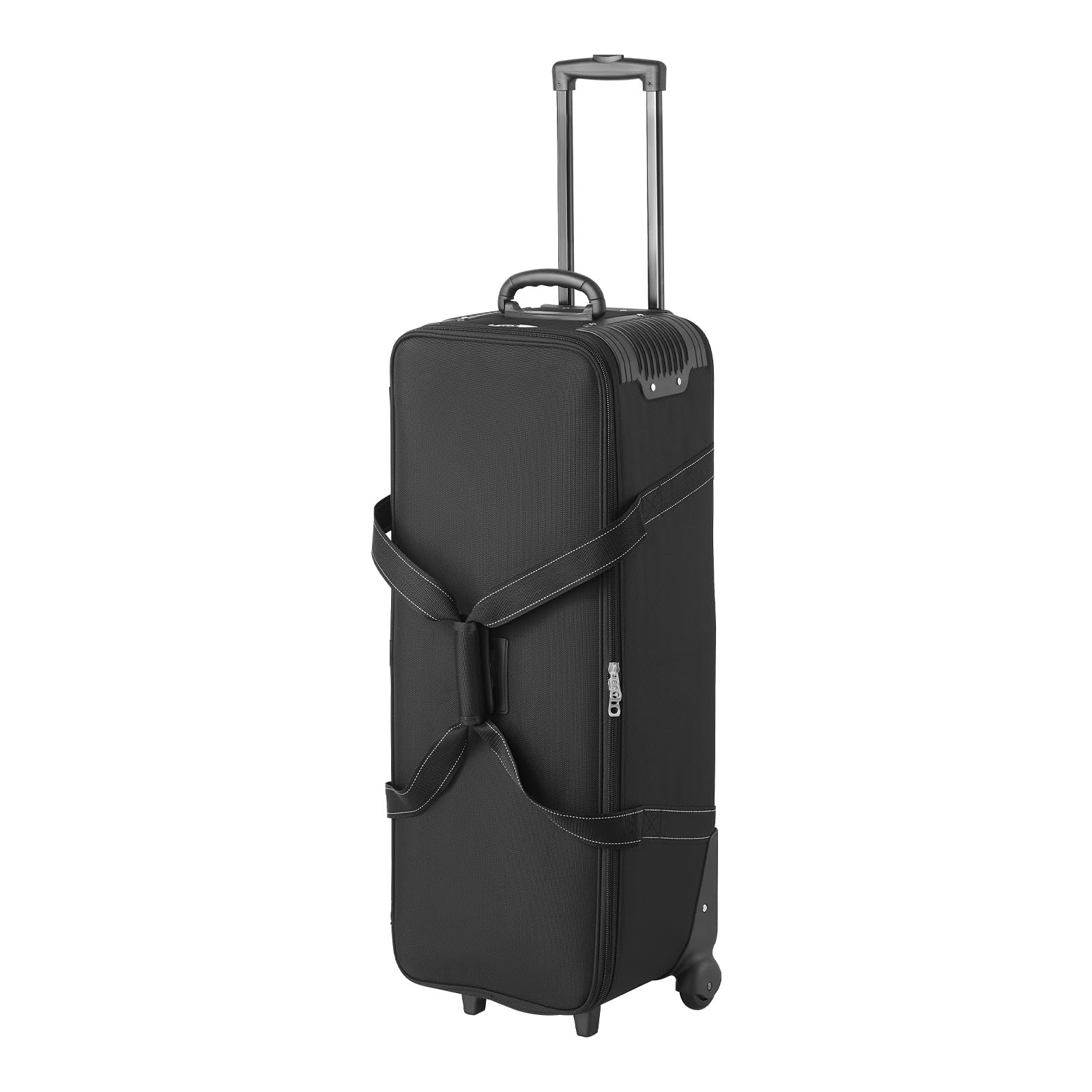 VEVOR Estuche con Ruedas para Equipo de Estudio 91 x 30 x 35,5 cm, Bolsa con Ruedas para Cámara, Correas, Asa Acolchada en el Compartimento para Soportes de Iluminación, Trípodes y Telescopios, Negro