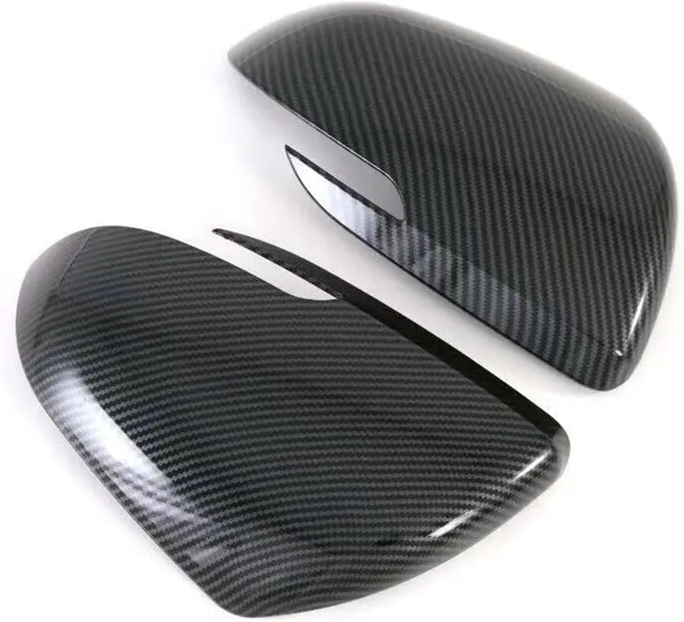 Kiyah Compatible For Kia Seltos 2019 2020 2021 Rearview Side Mirror Cover Wing Cap Exterior Door Rear View Case Trim Carbon Fiber Look Chrome (Color : Carbon Fiber)