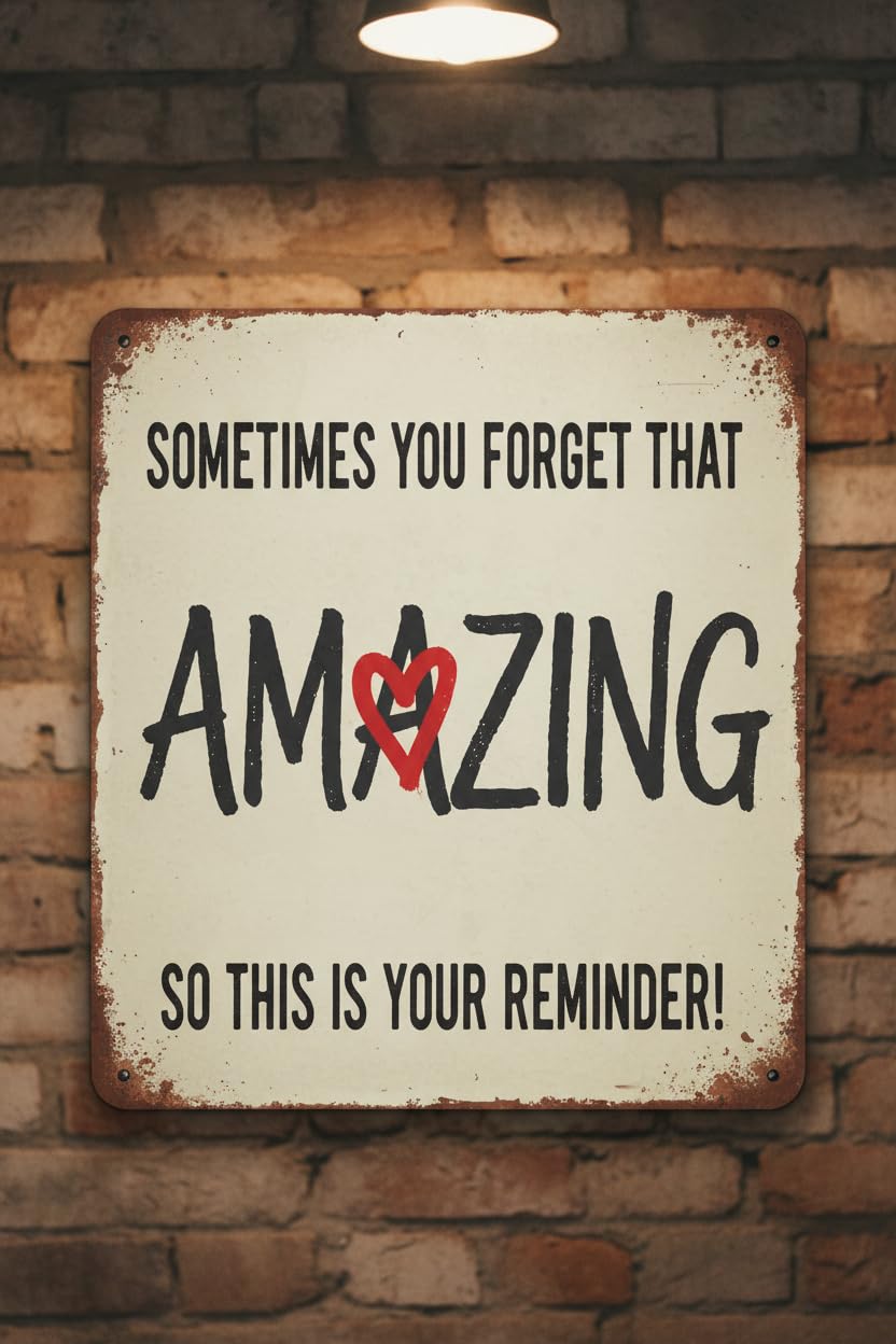You Are Amazing Motivational Wood Plaque Desk Sign, 8x12 Inch