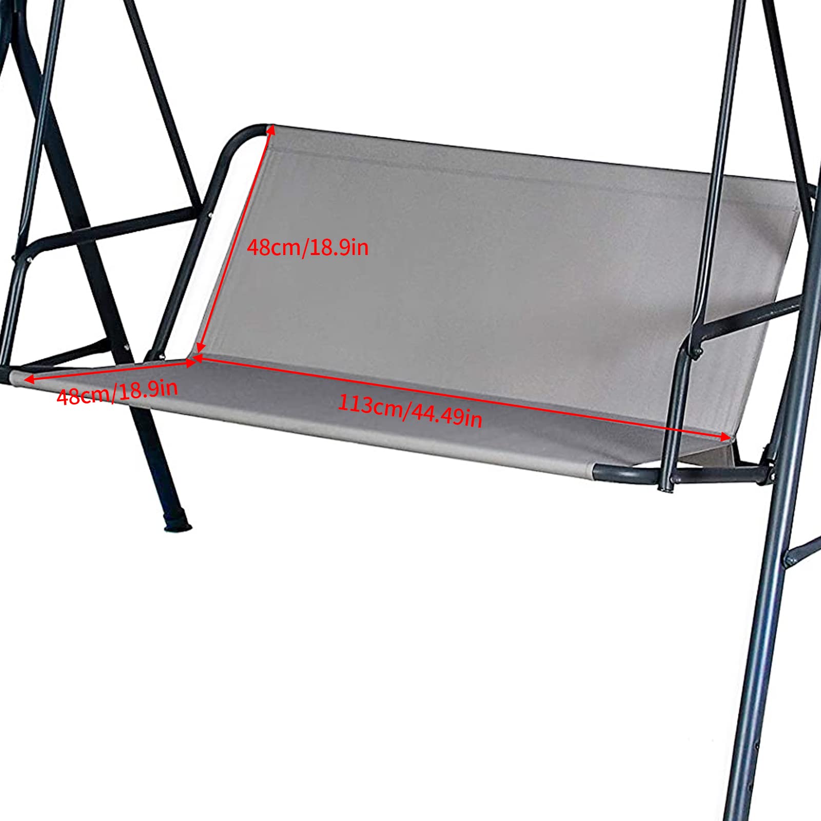 Coprisedile Per Dondolo Da Giardino - Fodera Altalena Esterna Impermeabile 115x48x48 Cm Color Beige - Foto 5