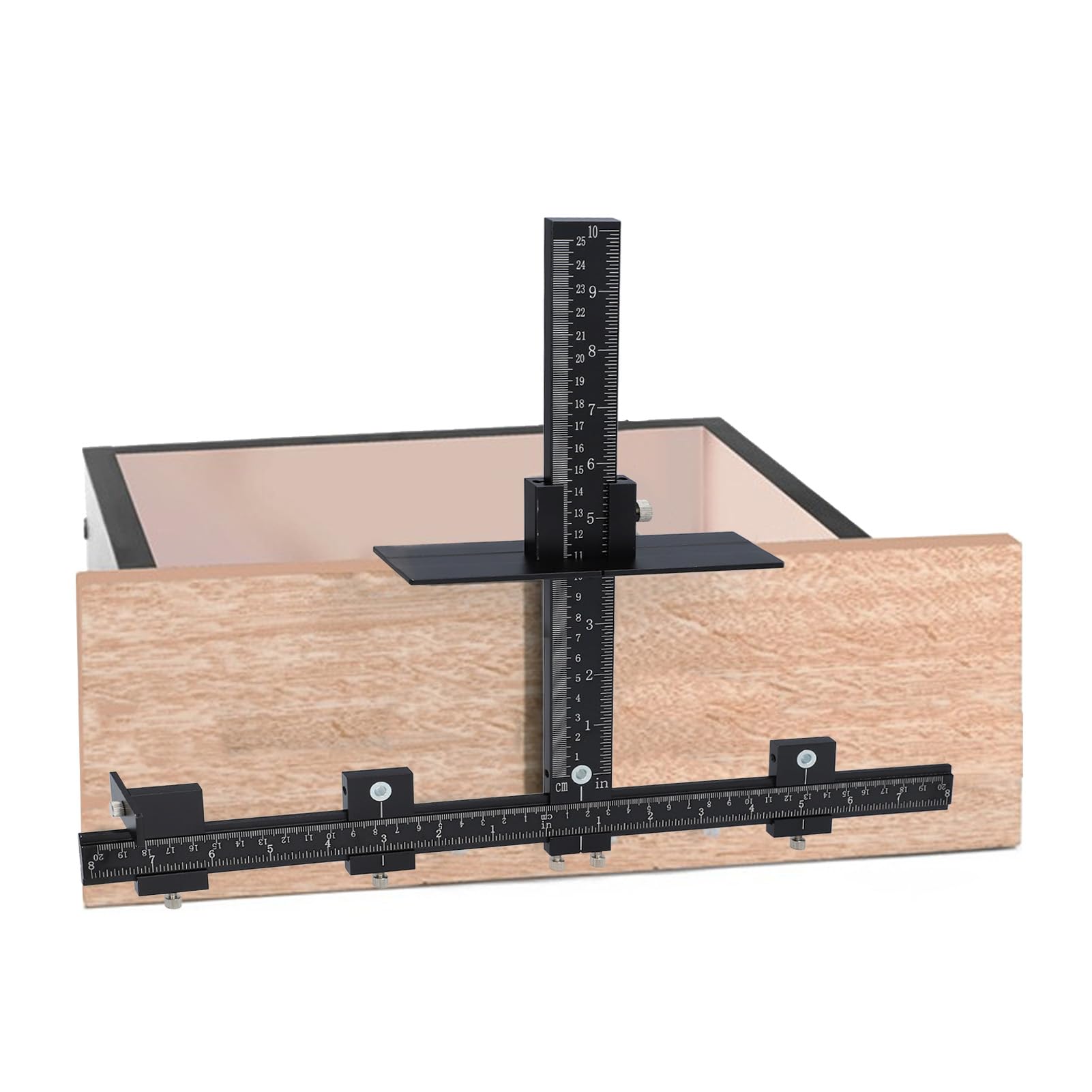 Schrank-Hardware-Grifflehre, Werkzeug aus Aluminiumlegierung für Einstellbaren Bohrabstand und Präzise Installation von Schrank-Schubladentüren