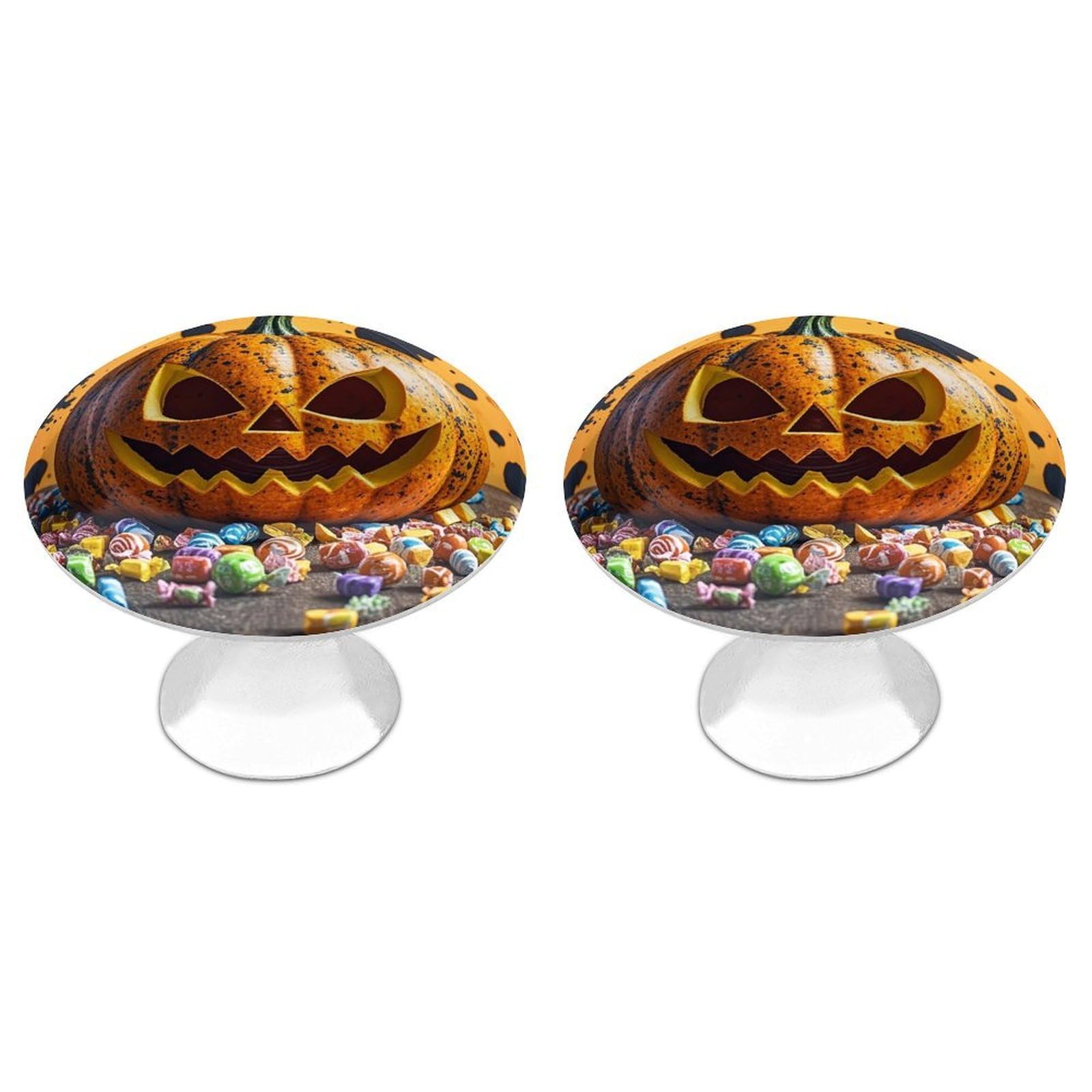 FekiLoot Pumpkins and Candies Cabinet Knob Kitchen Drawer Knob Stainless Steel Round Drawer Pulls Modern Cabinet Hardware Vintage Dresser Drawer for Kitchen Bathroom Closet Dresser Cabinets