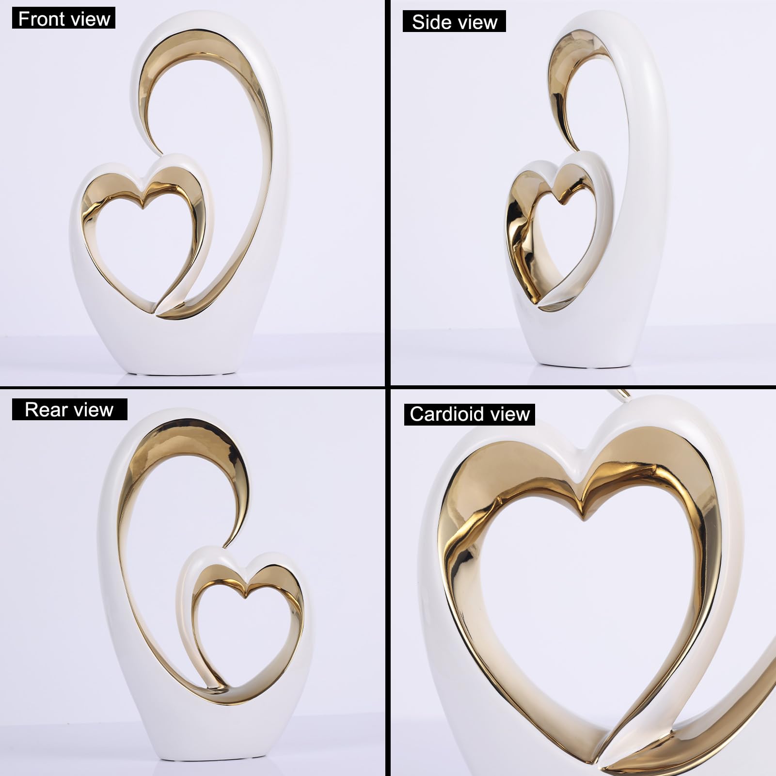 Ursus Kreativ-Accessoires – 8 Selbstklebende Herz-Motive In Gold/silber Zum Verzieren Von Karten & Geschenken