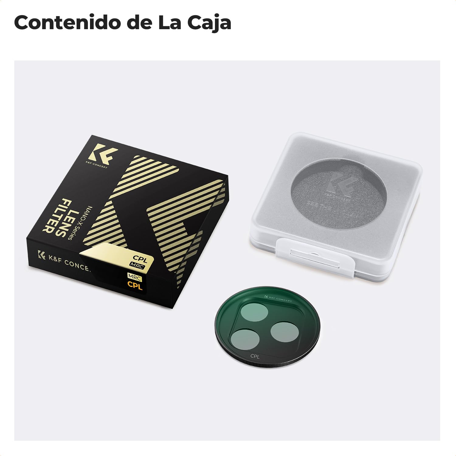 K&F CONCEPT FA301 Snap-On Filtro CPL para iPhone 17 Pro Max/17 Pro, Ultraligero 9,5g Filtro Polarizante CPL con Snap-on Deco Montaje, Vidrio AGC con Recubrimiento de 28 Capas Antirreflejo, Negro