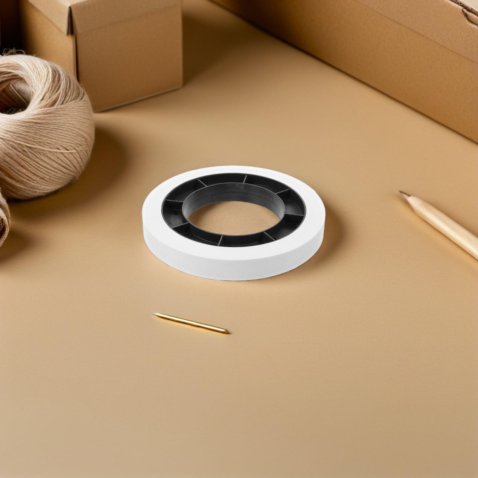 PRETYZOOM Ruban de Banque Blanc en Papier, Design Rond Pratique, 5 Rouleaux pour Organiser L'argenté en Magasins et Commerces