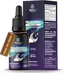 Melatonina em Gotas 100% Pura Sublingual 30ml Sabor Morango MINDXP NUTRITION RÁPIDA ABSORÇÃO 360 doses