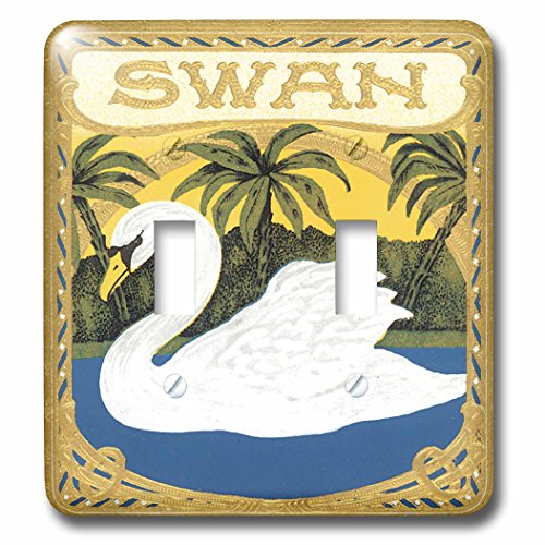 Cygne vintage interrupteur double pour remplacer plaque standard