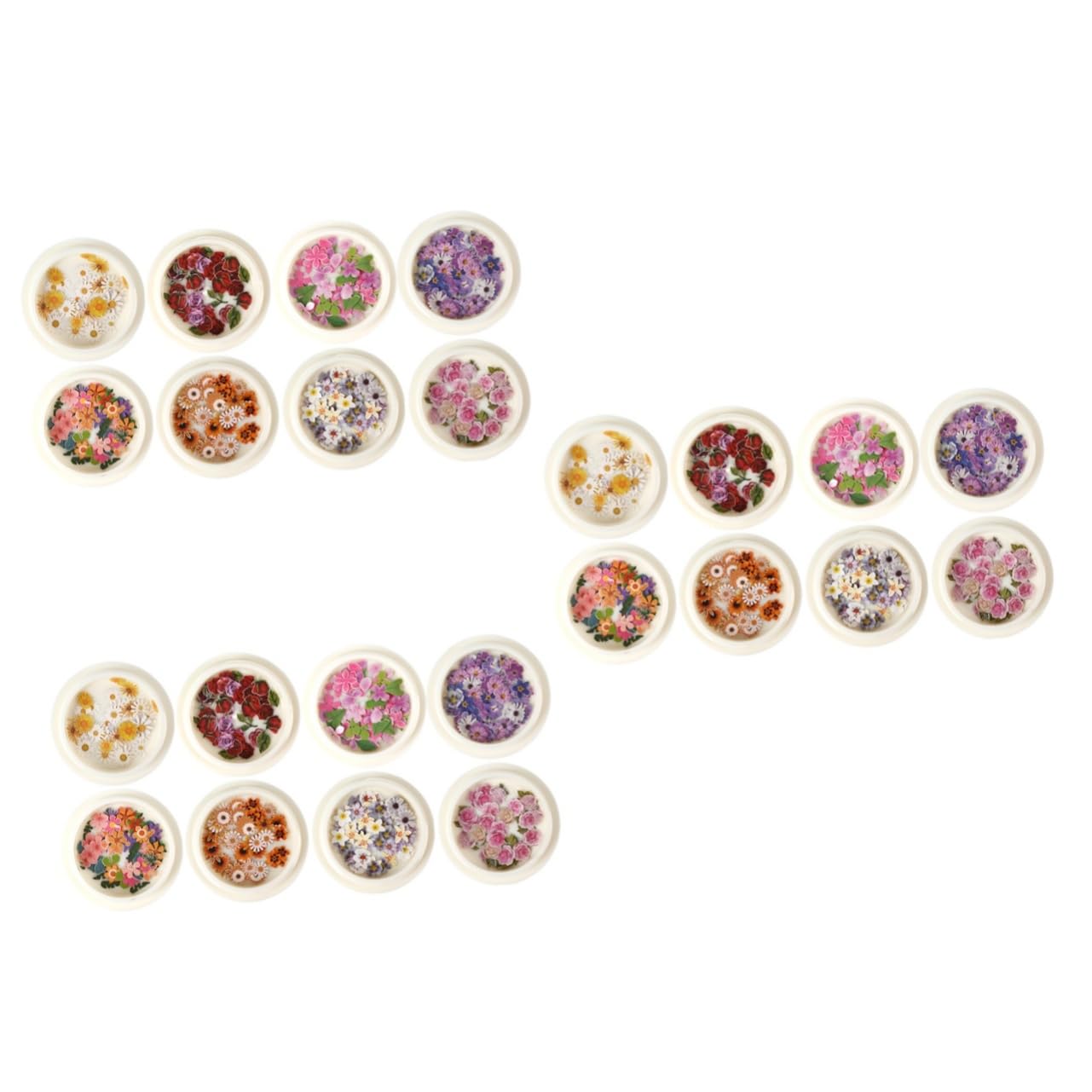 Healeved Adesivi Per Unghie Con Fiori Secchi Di Decorazioni Per Nail Art Stile Vivaci Per Unghie e Altri Progetti Creativi