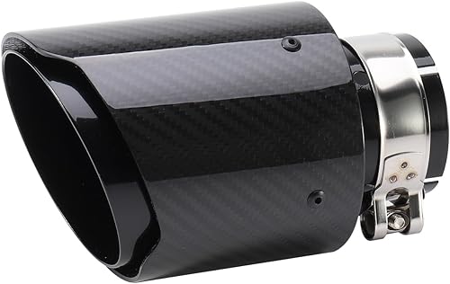 Punta de escape de fibra de carbono 2.5 Entrada 4 salidas Negro brillante Puntas de escape 2.5 Punta de silenciador