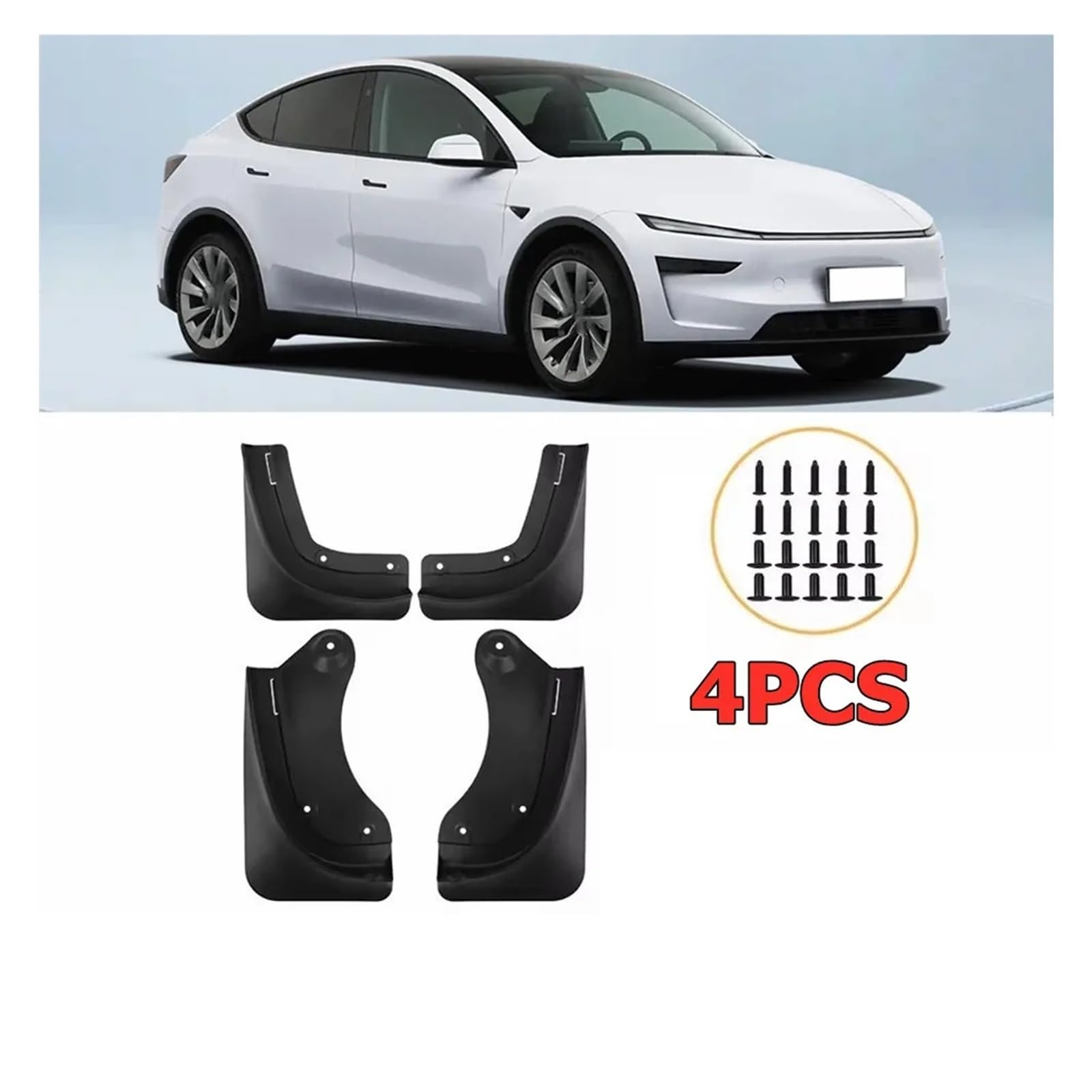 Guardabarros de Coche para Tesla para Modelo Y Juniper 2025 Guardabarros Anti-Nieve Anti-Salpicaduras de para Arena