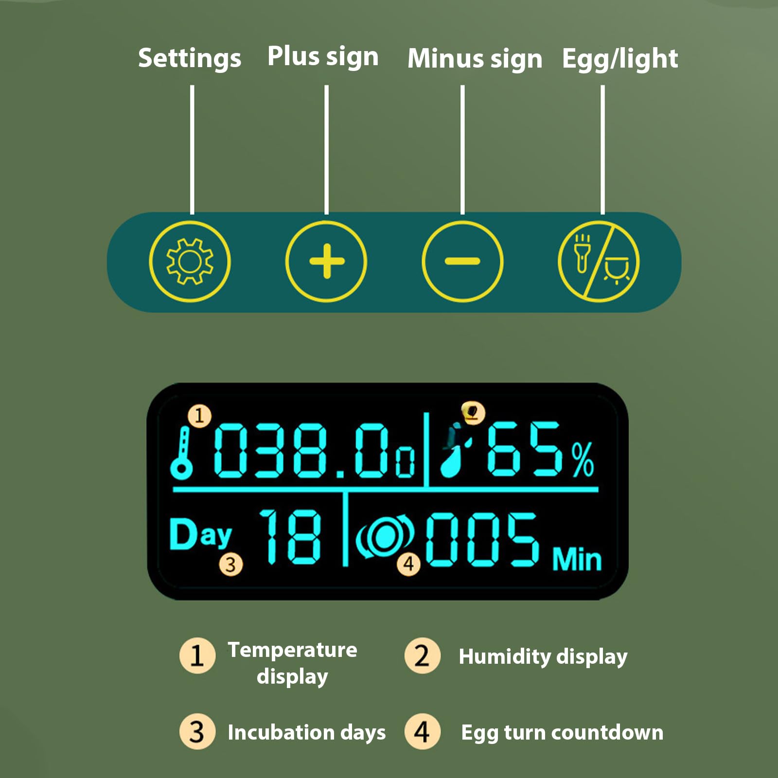 10 Incubadora Automática, Incubadora De Huevo, Rotación Automática De Huevos, Control De Temperatura Y Pantalla De Humedad Con Luz, Mire-Huevos Integrado Para Huevos