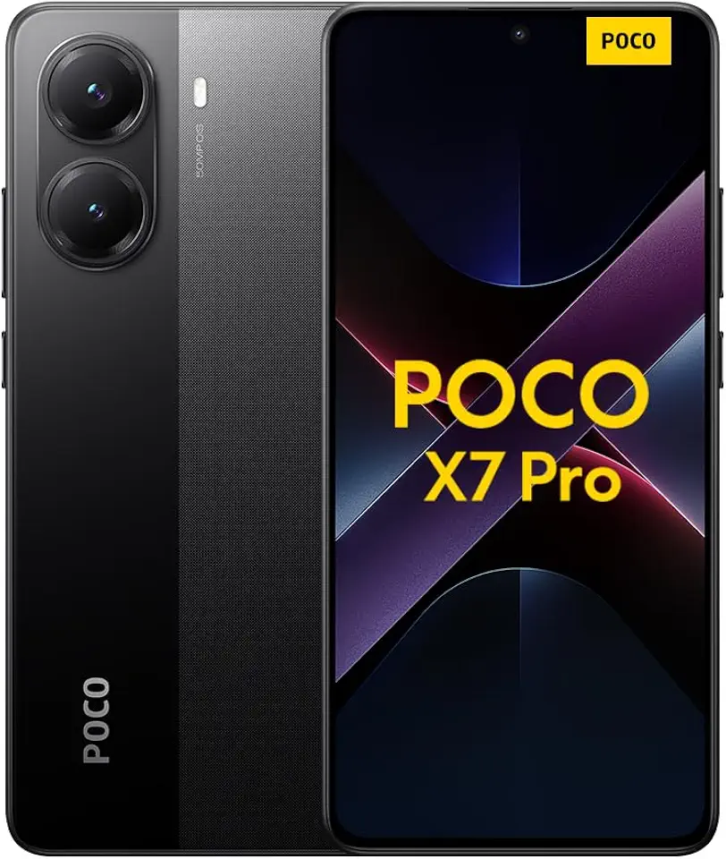 Xiaomi Poco X7 Pro Smartphone, 12+512GB, Black, 50MP Main Camera with OIS, 6000mAh (typ) Battery with 90W HyperCharge, IP68, AI Features (no Charger Included), 2 Year Warranty