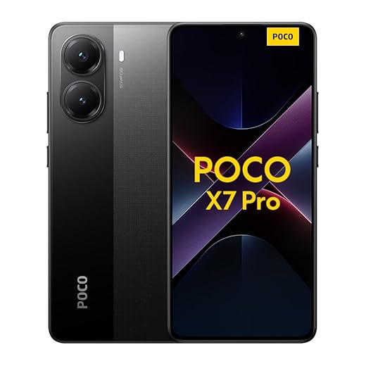 Xiaomi POCO X7 Pro (smartphone), 8+256GB, 50MP camera principale con OIS, batteria da 6.000mAh (typ) con ricarica HyperCharge da 90W, IP68, funzioni AI (caricabatterie non incluso), Nero