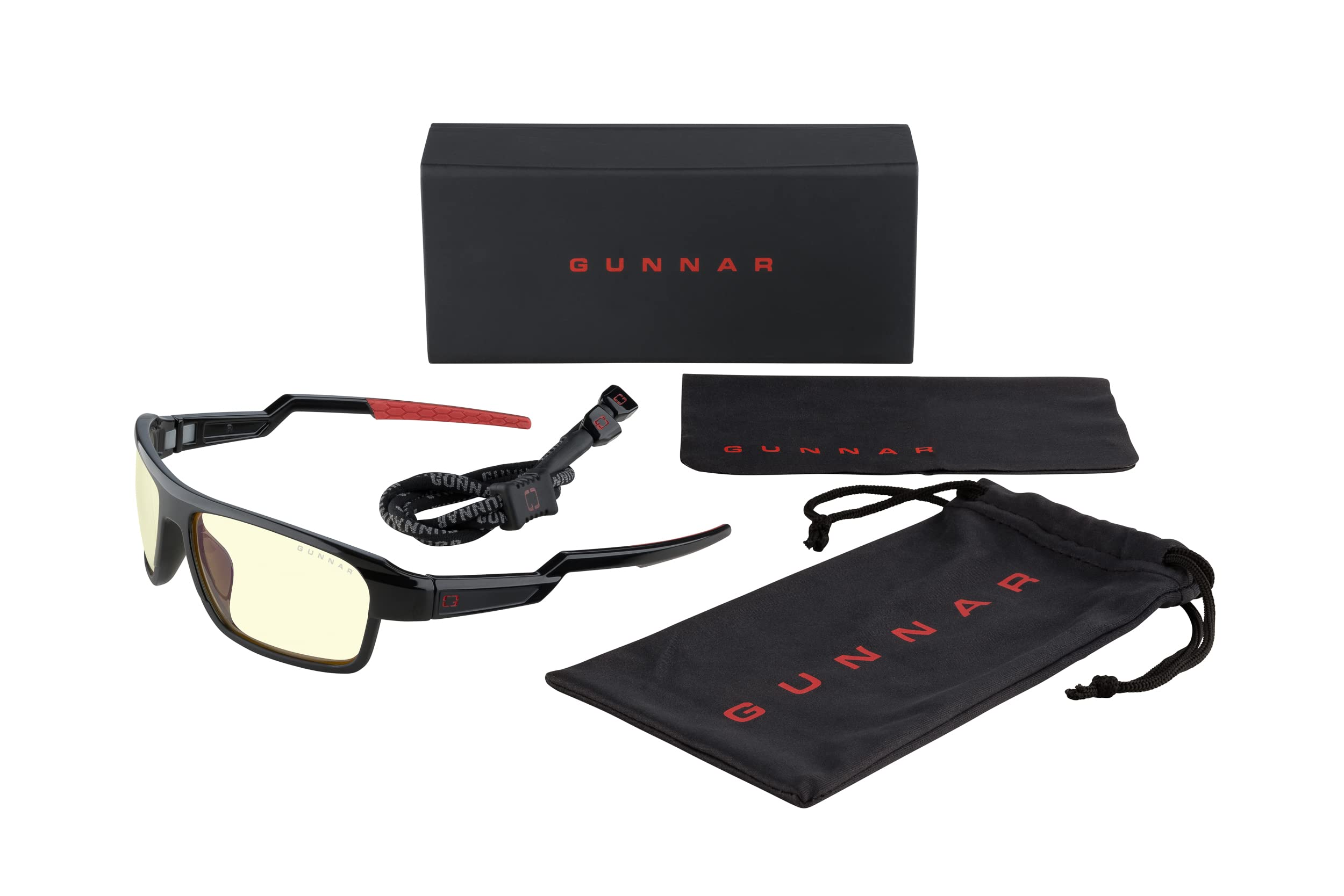 GUNNAR Okulary gamingowe - Lightning Bolt - Filtr światła niebieskiego | Okulary PC/gaming - Lightning Bolt - Filtr światła niebieskiego - Opatentowana technologia od 2002 roku
