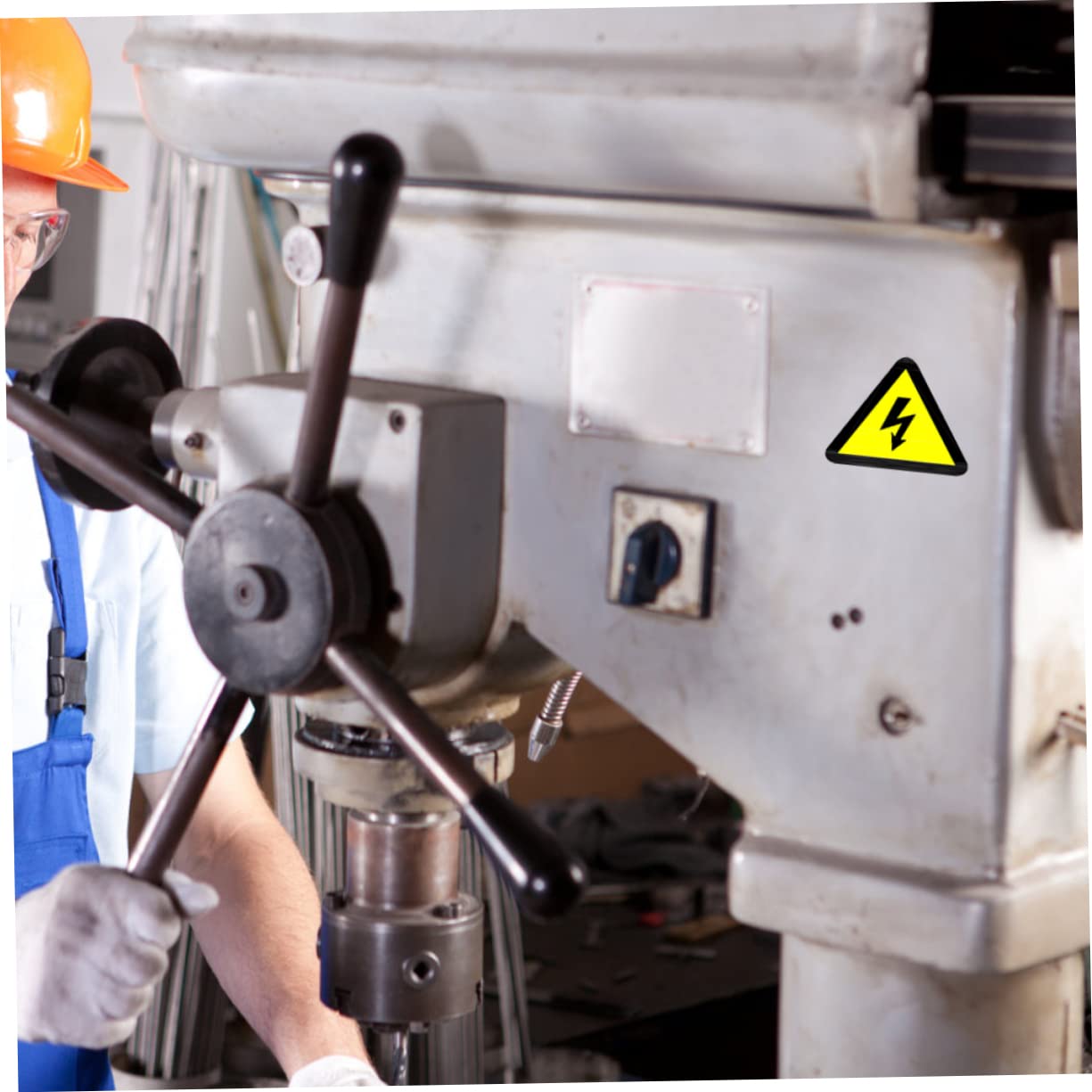 HEALEEP 20 Sheets of Warning Electric Shocks Signs Electric Shocks Warning Stickers Label Decals High Voltage Caution Easy Peel Stick