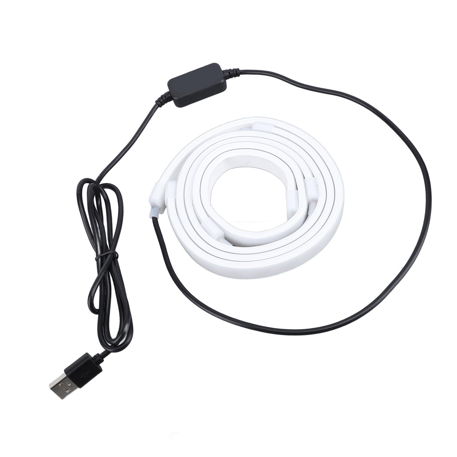 Fockety Luces de Cuerda de Neón, Pantalla LED de Pantalla de Computadora, Sincronización de 5V RGB 54 LEDS RGB LED SPARE LED, 3 Modos de Iluminación Tira de Luz Ambiental para Pantalla