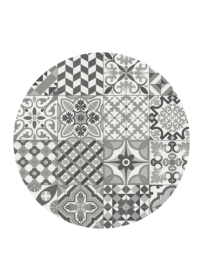 Vilber, Round Vinyl Rug Toledo Color 05. Diameter 78 cm