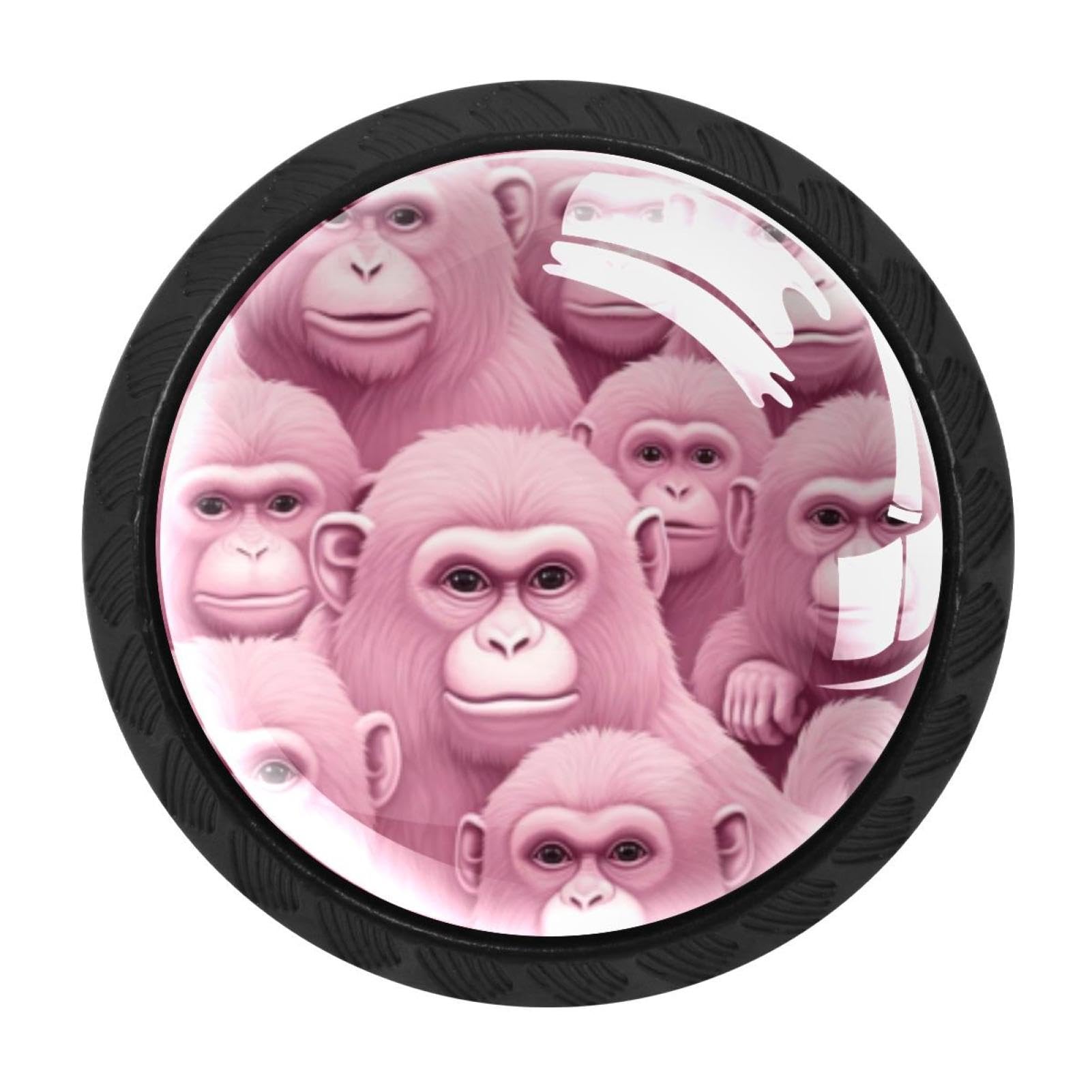 Chenzzzz Multicolored 19 4 Pieces Pink Monkey Orangutan Kitchen Cabinet Knobs Drawer Knobs Dresser Knobs Black Knobs Drawer Pulls Dresser Drawer Handles Knobs For Dresser Drawers