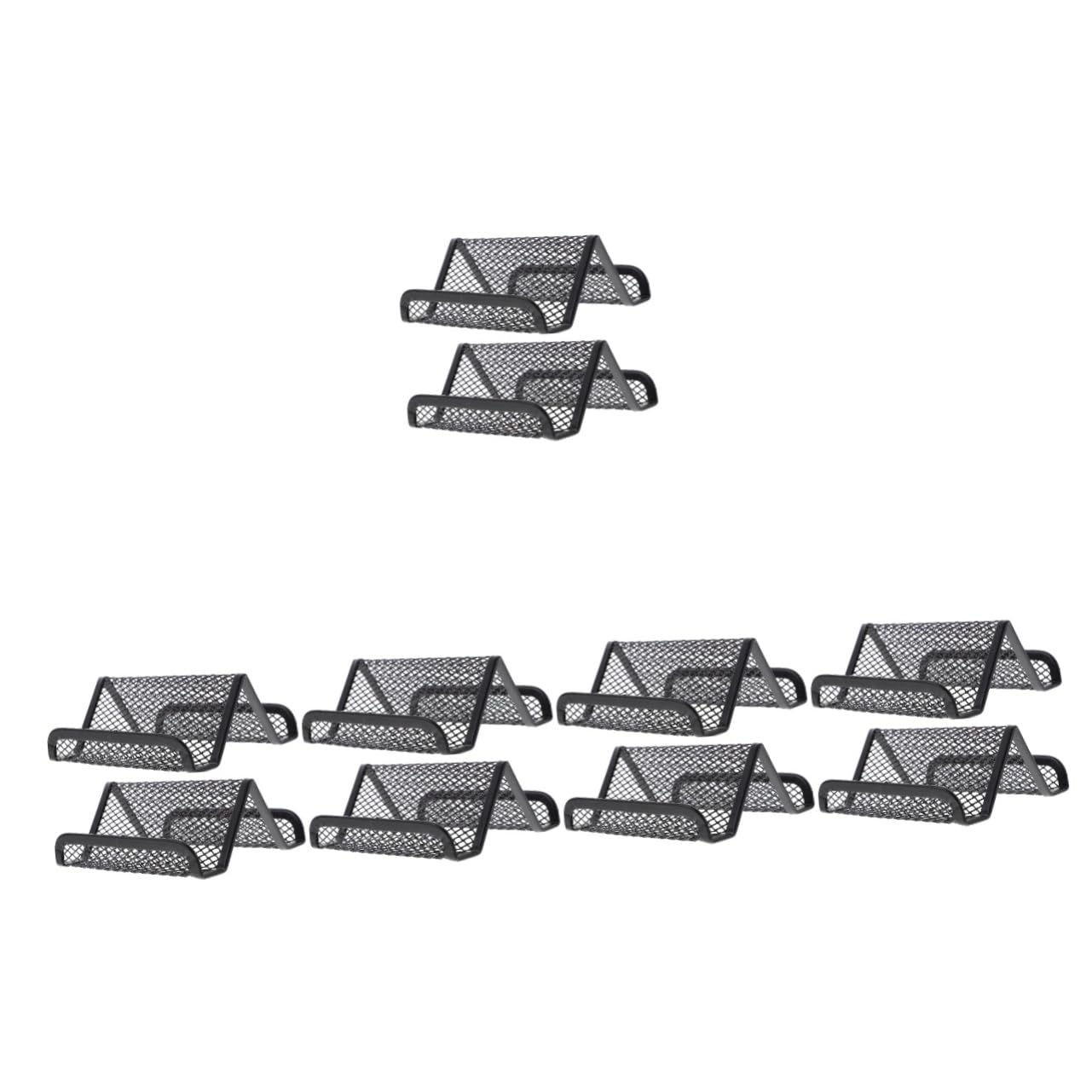NUOBESTY 10pezzi Portabiglietti Da Visita Supporti Eleganti Per Carte Organizer Per Ufficio e Casa Design Stabile e Resistente